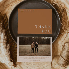 MIA Boho Burnt Oranje Flat Foto bedankt Kaart