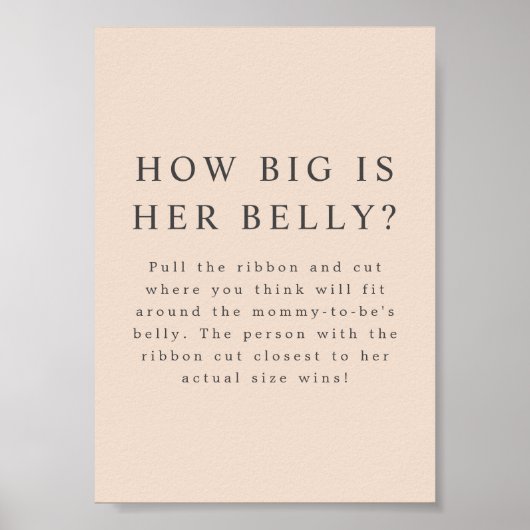 MIA Boho Earth Tone Cream Hoe groot is haar buik? Poster (Voorkant)