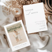 MIA Boho Minimalist Wedding Invitation Kaart