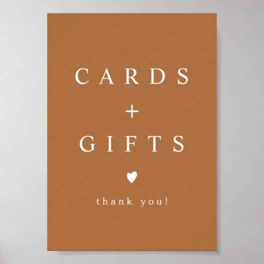 MIA Boho Terracotta Burnt Oranje Kaarten en Gifts Poster (Voorkant)