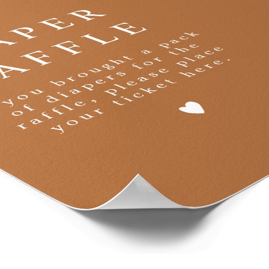 MIA Boho Terracotta verbrand Oranje diapluier Raff Poster (Hoek)