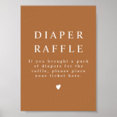 MIA Boho Terracotta Verbrand Oranje Luierloterij Poster (Voorkant)