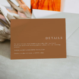 MIA Burnt Oranje Minimalist Bohemian Details Kaart