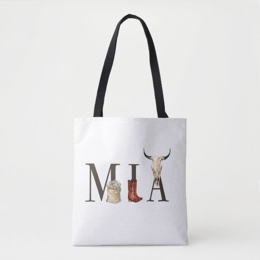 Mia cowboy meisje, Westerne cowgirls, cowboy meisj Tote Bag (Voorkant)