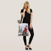 Mia de Festieve Kat met Kerstversiering Tote Bag (Op model)