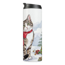 Mia de Festive Kat met Vakantiedecoratie