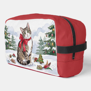 Mia de Festive Kat met Vakantiedecoratie Toilettasje