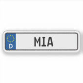 MIA Duits Bord van het Autorijbewijs Sticker (Voorkant)