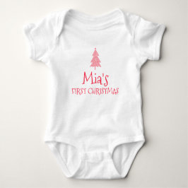 Mia Eerste Kerst Baby 1ste Kerstmis Naam Outfit Romper