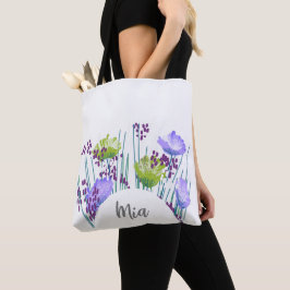 Mia Floral Monogram Tote Bag