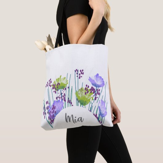 Mia Floral Monogram Tote Bag (Dichtbij)