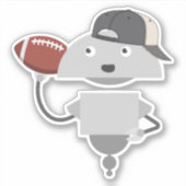 Mia Football Speler Sticker (Voorkant)