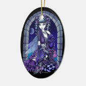 "Mia" Gothic Victoriaans Cat Fairy Ornament (Links)