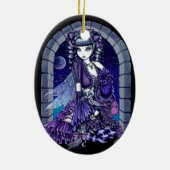 "Mia" Gothic Victoriaans Cat Fairy Ornament (Achterkant)