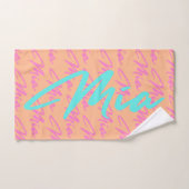 Mia Herhalende Naam Patroon Bad Handdoek (Handdoek)