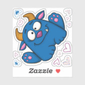 Mia het monster, sticker (Vel)