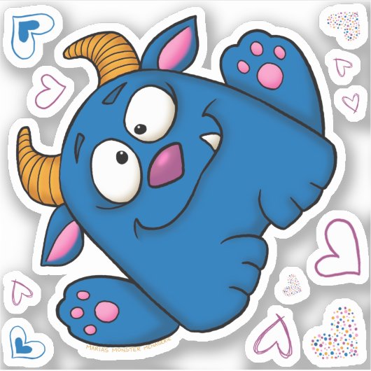 Mia het monster, sticker (Voorkant)