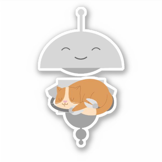 Mia holding cat sticker (Voorkant)