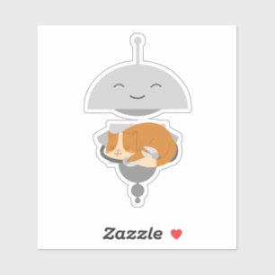 Mia holding cat sticker