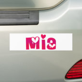 Mia in het hart bumpersticker (Op auto)