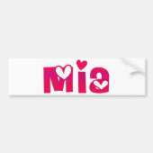 Mia in het hart bumpersticker (Voorkant)