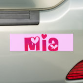 Mia in het hart bumpersticker (Op auto)