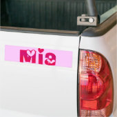Mia in het hart bumpersticker (Op Truck)