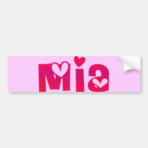 Mia in het hart bumpersticker