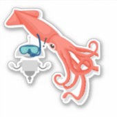 Mia-inktvis Sticker (Voorkant)