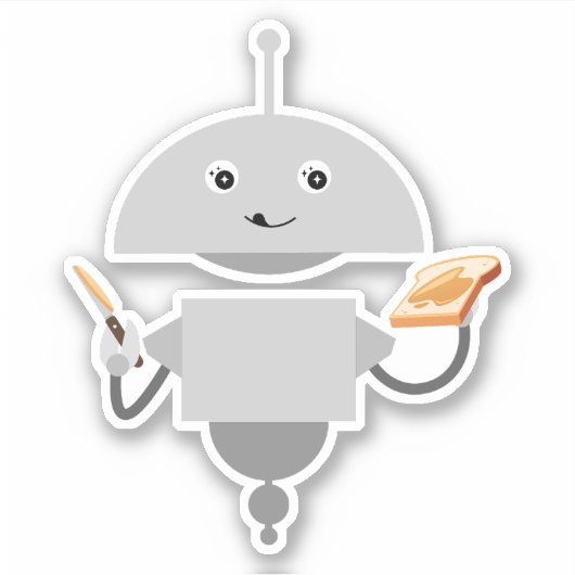 Mia maakt toast sticker (Voorkant)
