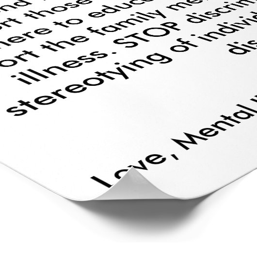 MIA, Mental Illness Awareness, Mental Illness i.. Poster (Hoek)