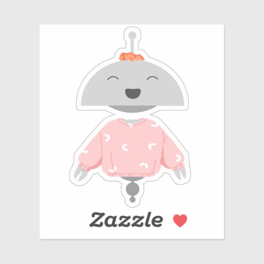 Mia met een Scrunchie Sticker (Vel)