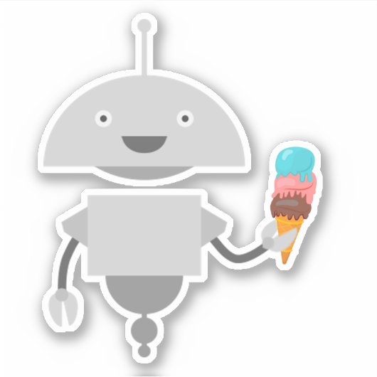 Mia met ijs sticker (Voorkant)