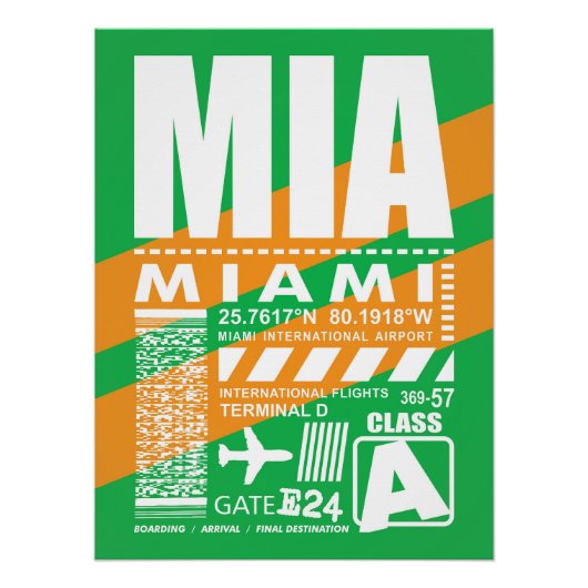 MIA Miami Airport Perfect Poster (Voorkant)
