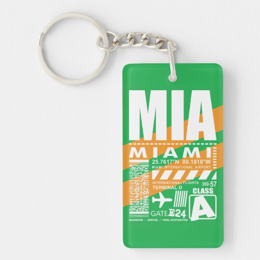 MIA Miami Airport Sleutelhanger (Voorkant)