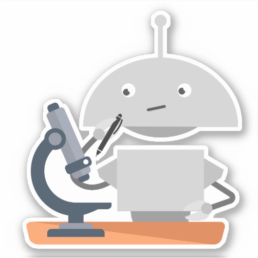 Mia-microscoop Sticker (Voorkant)