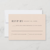 MIA Modern Bohemian Earth Tone Taupe Beige RSVP Kaart (Voorkant)