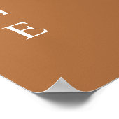 MIA Modern Minimalist Terracotta Wedding Welkom Poster (Hoek)