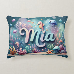 Mia Naam Ocean Thema Decoratief Zee Leven Accent Kussen