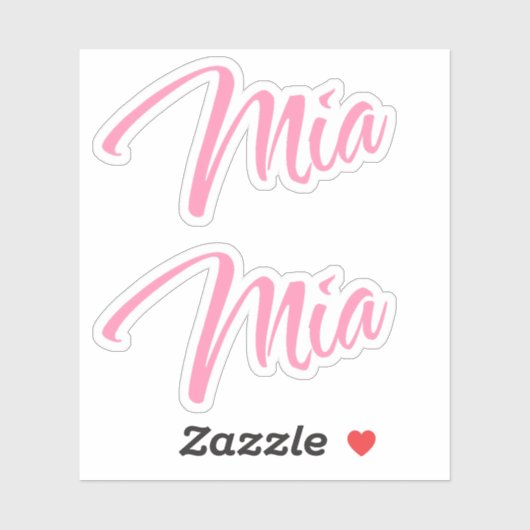 Mia naam x2 sticker (Vel)