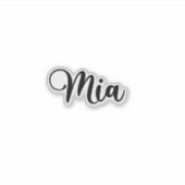 Mia Name - handgeschreven kalligrafie Sticker (Voorkant)