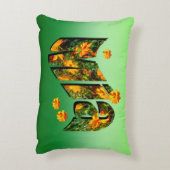 Mia Name Logo with Flowers, Accent Kussen (Achterkant (Verticaal))