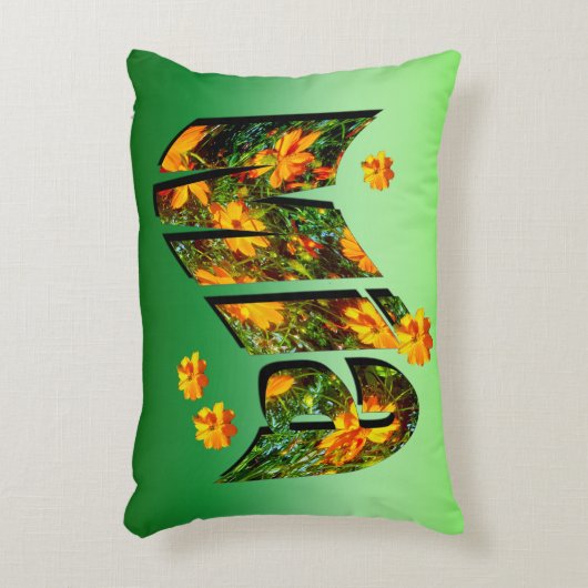 Mia Name Logo with Flowers, Accent Kussen (Voorkant(Verticaal))