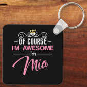 Mia Natuurlijk ben ik een Geweldige naam Sleutelhanger (Achterkant)
