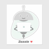 Mia op een laptop sticker (Vel)