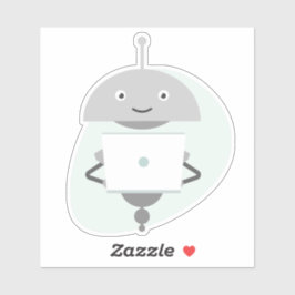 Mia op een laptop sticker