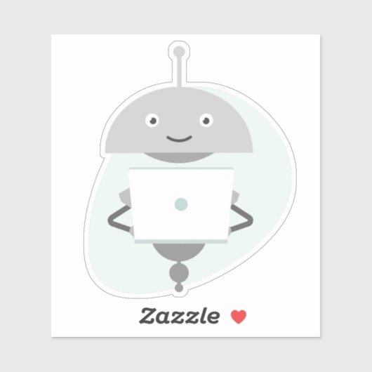 Mia op een laptop sticker (Vel)