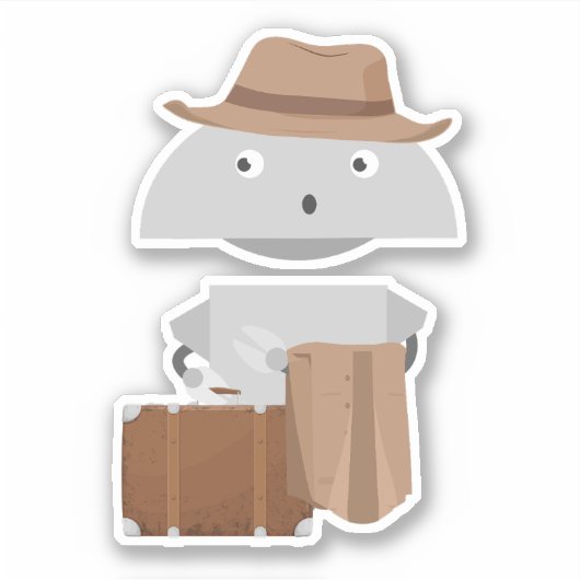 Mia op reis sticker (Voorkant)