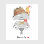 Mia papegaai sticker (Vel)