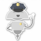 Mia politieagent sticker (Voorkant)